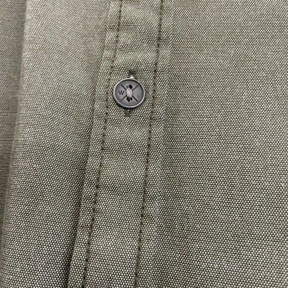 Depart West Shirt Men XL Olive Casual Short Sleeve Button Down - Picture 3 of 12